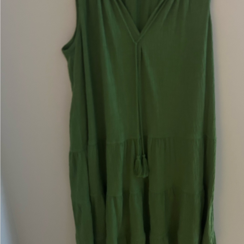 Max Studio Emerald Green Ruffled Dress